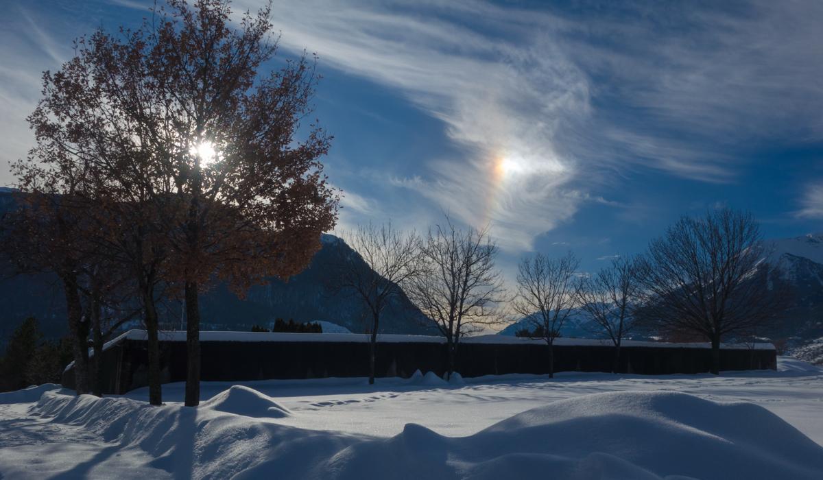 Sunny winter day in Mont Dauhin